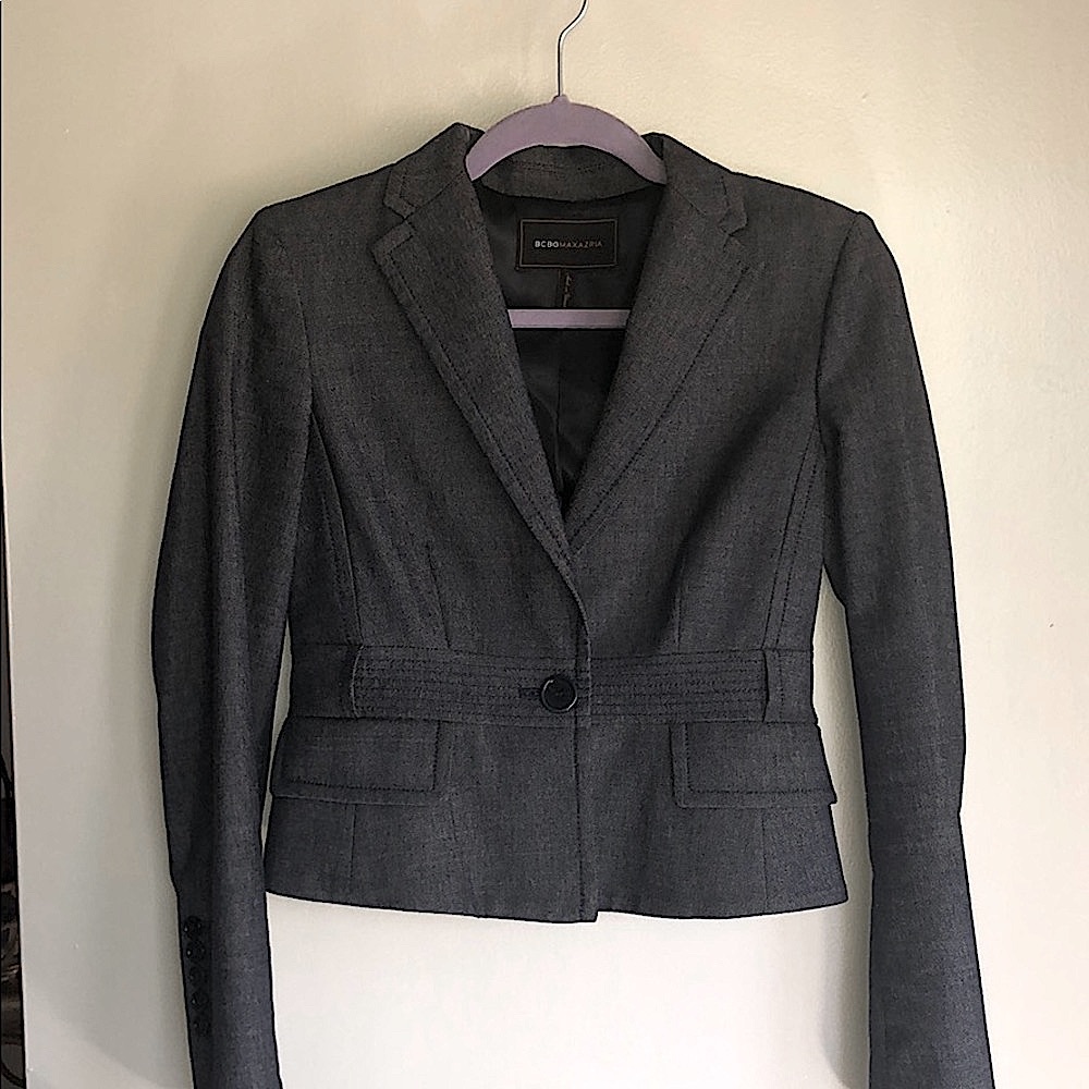 BCBG MaxAzria Vintage Denim Blazer. Size XS